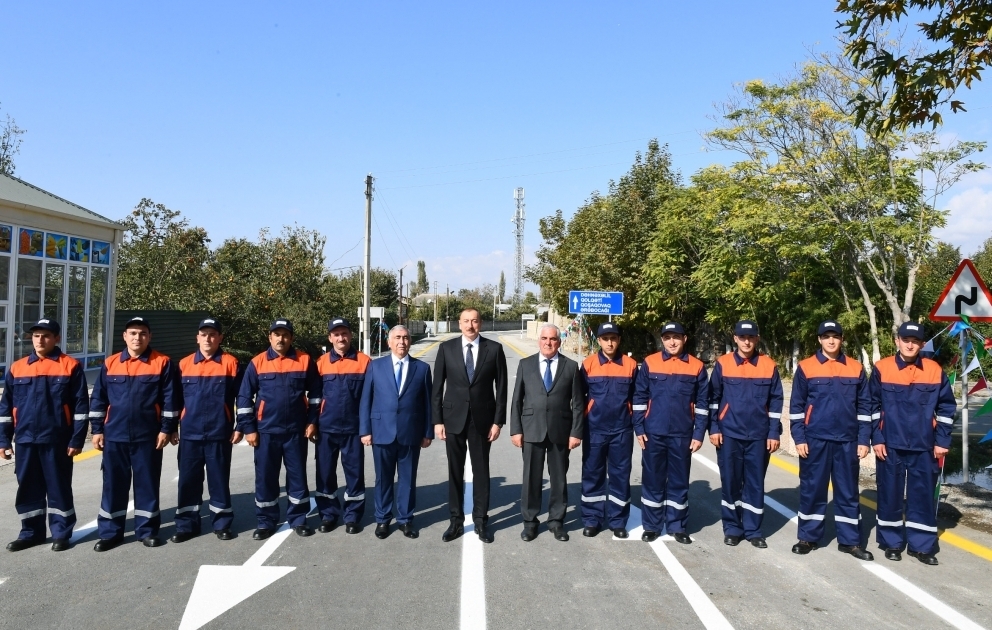 President Ilham Aliyev inaugurated newly reconstructed Golgati-Dahnakhalil-Goshagovag-Arabojaghi highway in Aghdash district