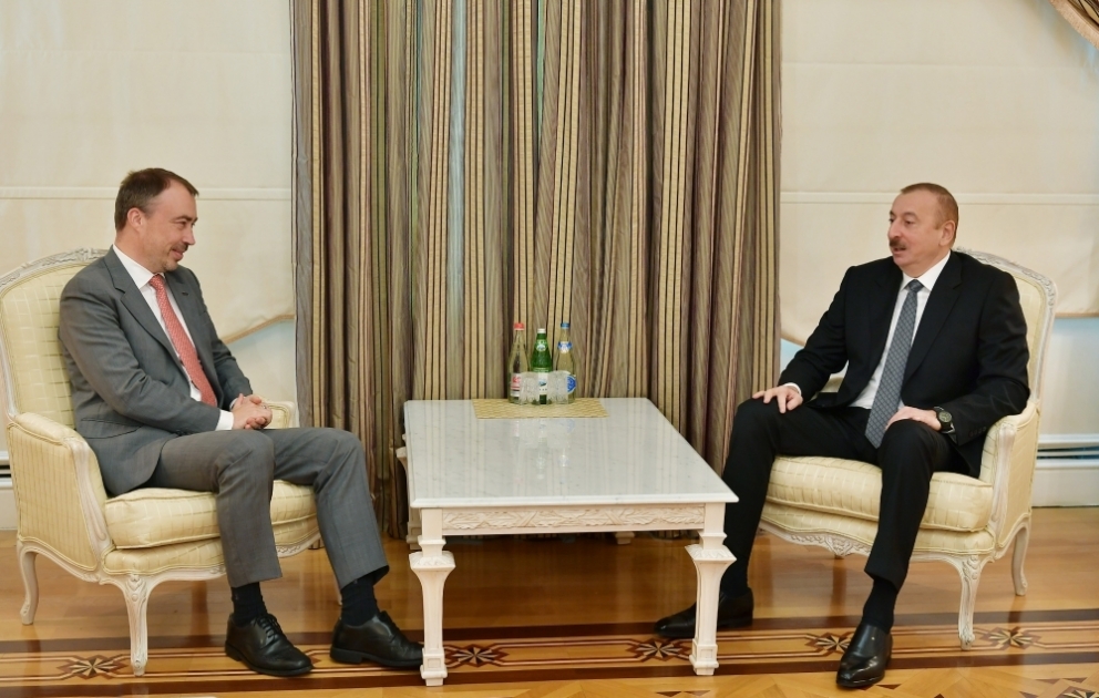 Präsident Ilham Aliyev empfängt EU-Delegation um Sonderbeauftragten