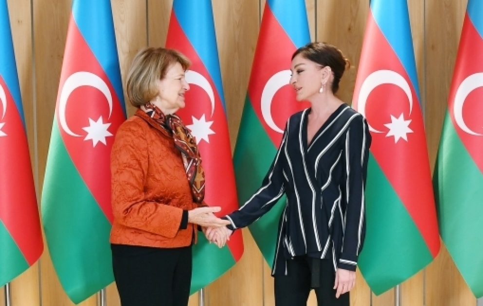 Erste Vizepräsidentin Mehriban Aliyeva trifft Handelsbeauftragte der britischen Premierministerin für Aserbaidschan