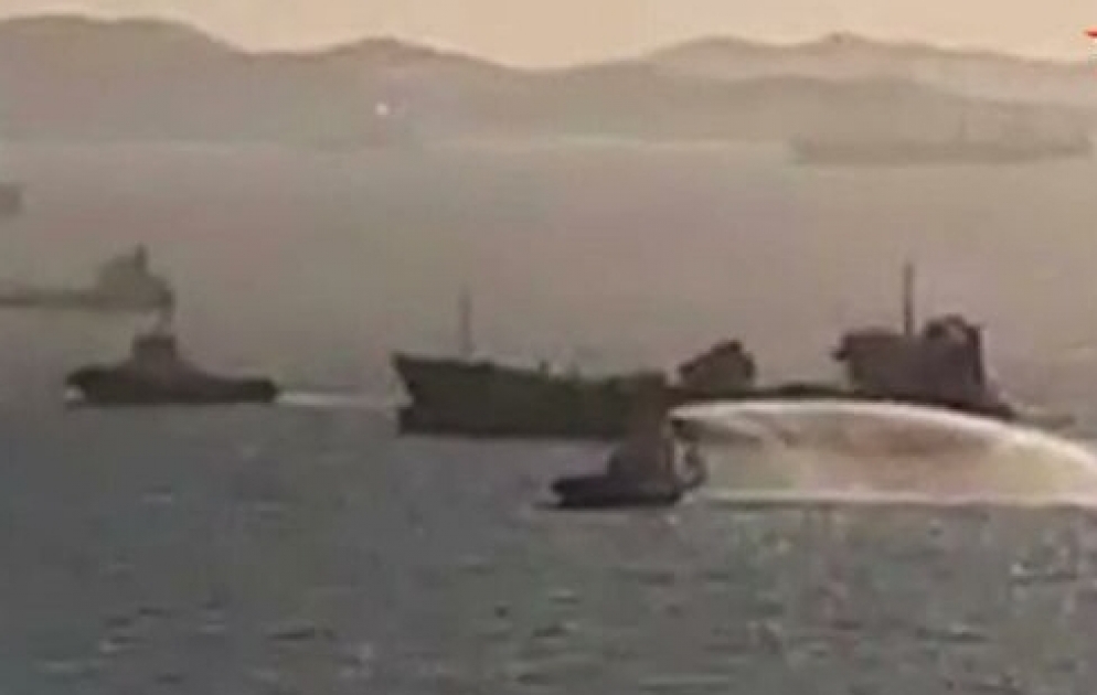Rusiyada yanan tankerin görüntüləri yayılıb