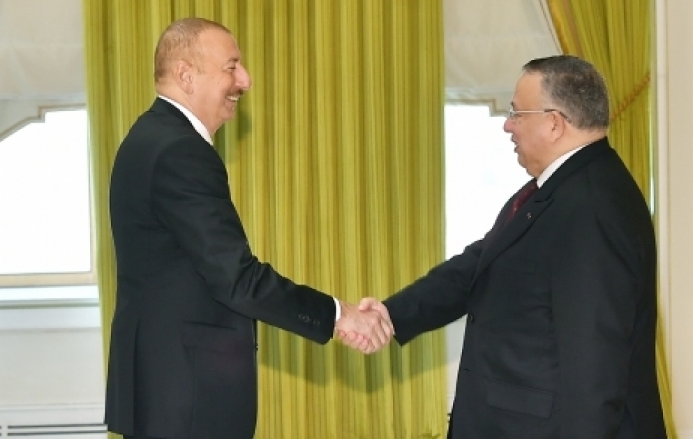 Staatspräsident Ilham Aliyev empfängt ägyptische Delegation