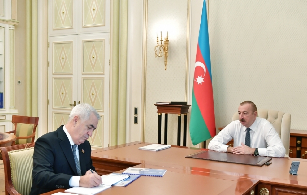 Президент Ильхам Алиев принял председателя Закрытого акционерного общества «Азербайджанские железные дороги»