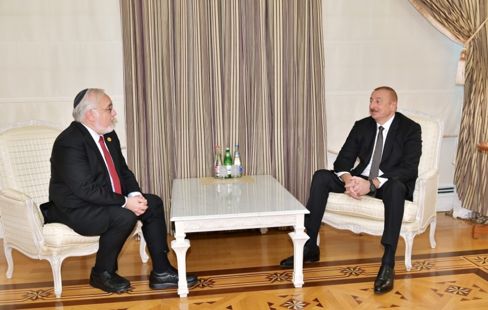 President Ilham Aliyev received co-founder and dean of Simon Wiesenthal Center and president of US Congress of Christian Leaders