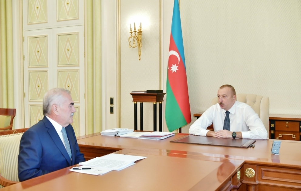 Präsident Ilham Aliyev empfängt den Vorsitzenden der Obersten Versammlung der Autonomen Republik Nachitschewan