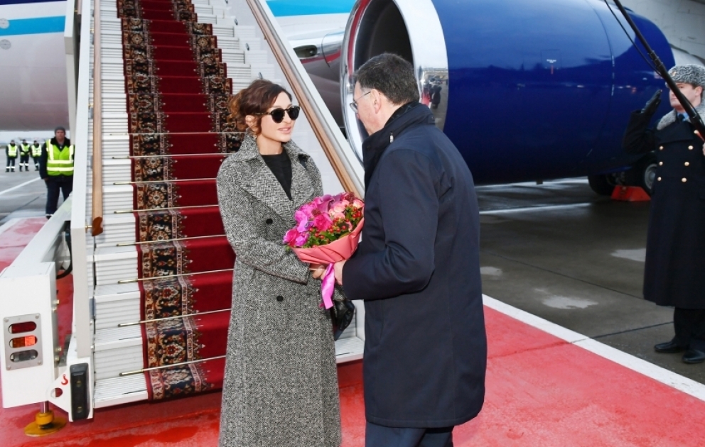 First Vice-President Mehriban Aliyeva arrived in Russia for official visit