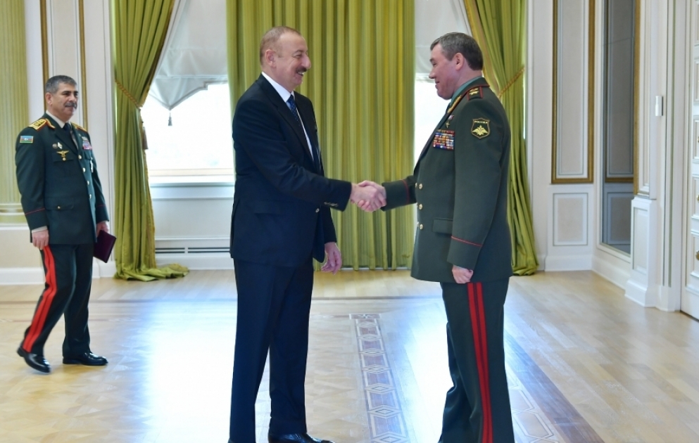 President Ilham Aliyev received delegation led by Chief of General Staff of Russian Armed Forces