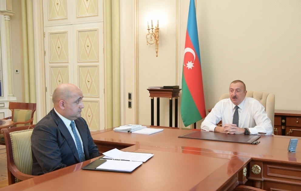 President Ilham Aliyev received Israfil Mammadov in connection with his appointment to new post