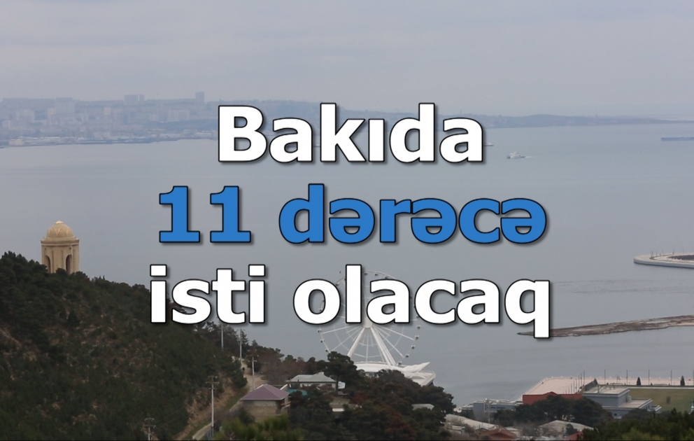 Bakıda 11 dərəcə isti olacaq