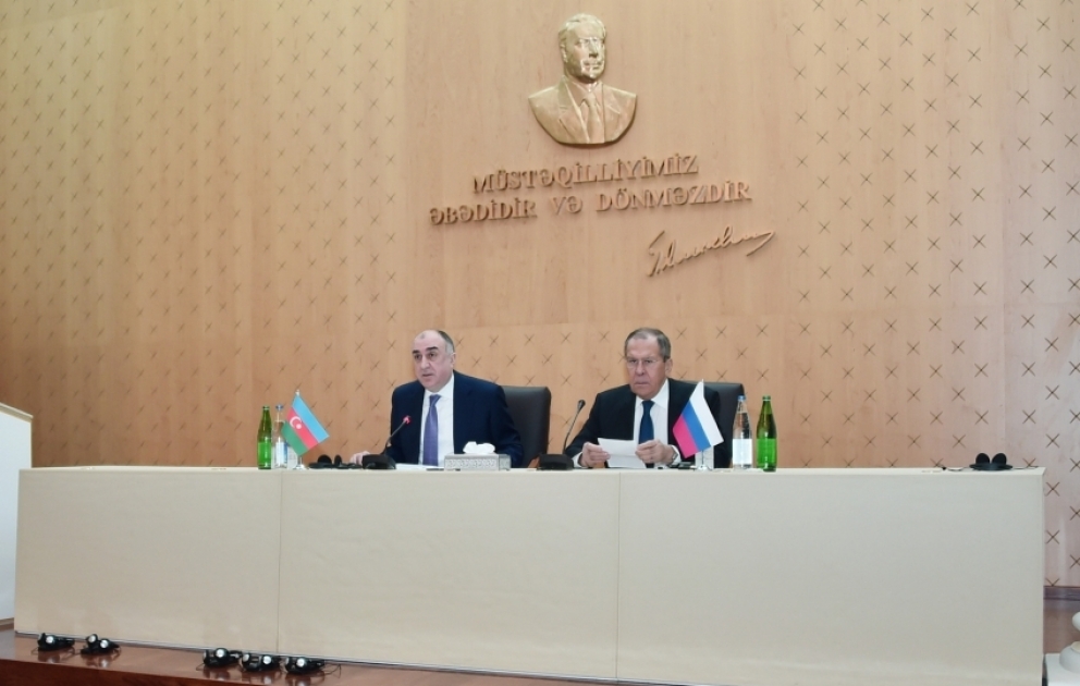 Azərbaycanın və Rusiyanın Xarici İşlər nazirləri mətbuat konfransı keçiriblər