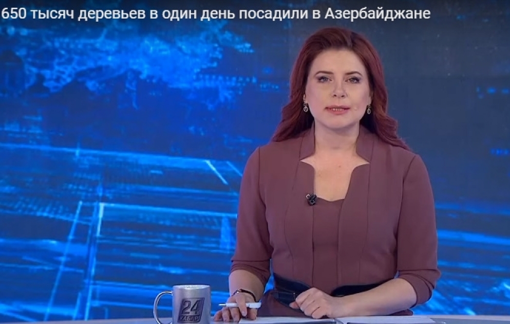 Qazaxıstanın televiziyası bir gündə ölkəmizdə 650 min ağac əkilməsi aksiyasından süjet yayımlayıb