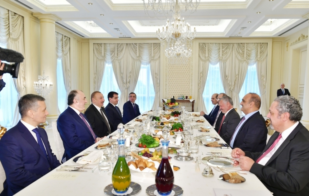 President Ilham Aliyev and King Abdullah II of Jordan had working dinner