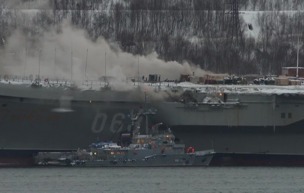 “Admiral Kuznetsov” kreyserində baş vermiş yanğın nəticəsində 12 nəfər yaralanıb