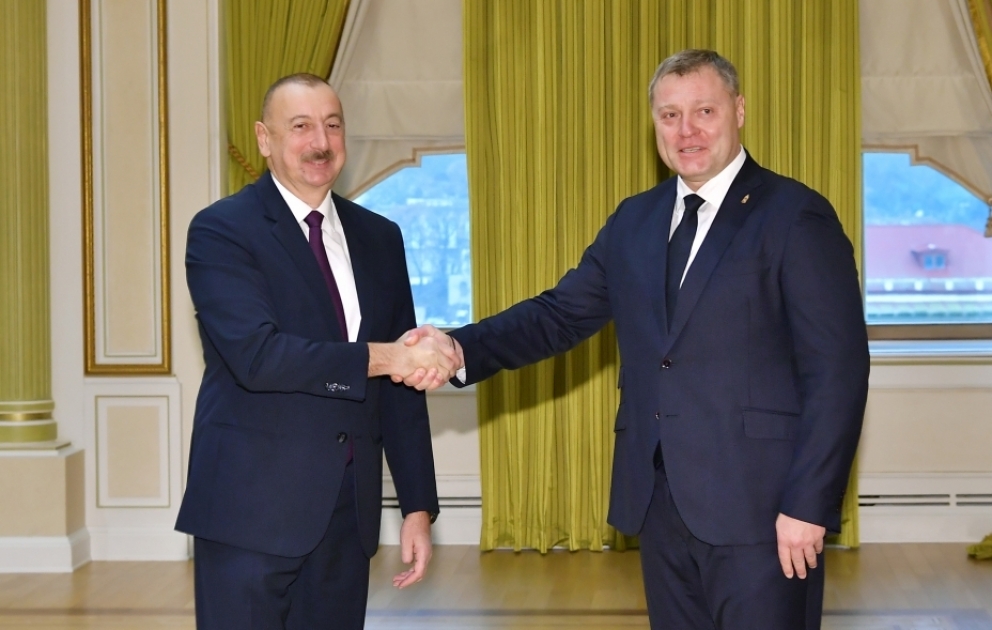 Президент Ильхам Алиев принял делегацию во главе с губернатором Астраханской области России