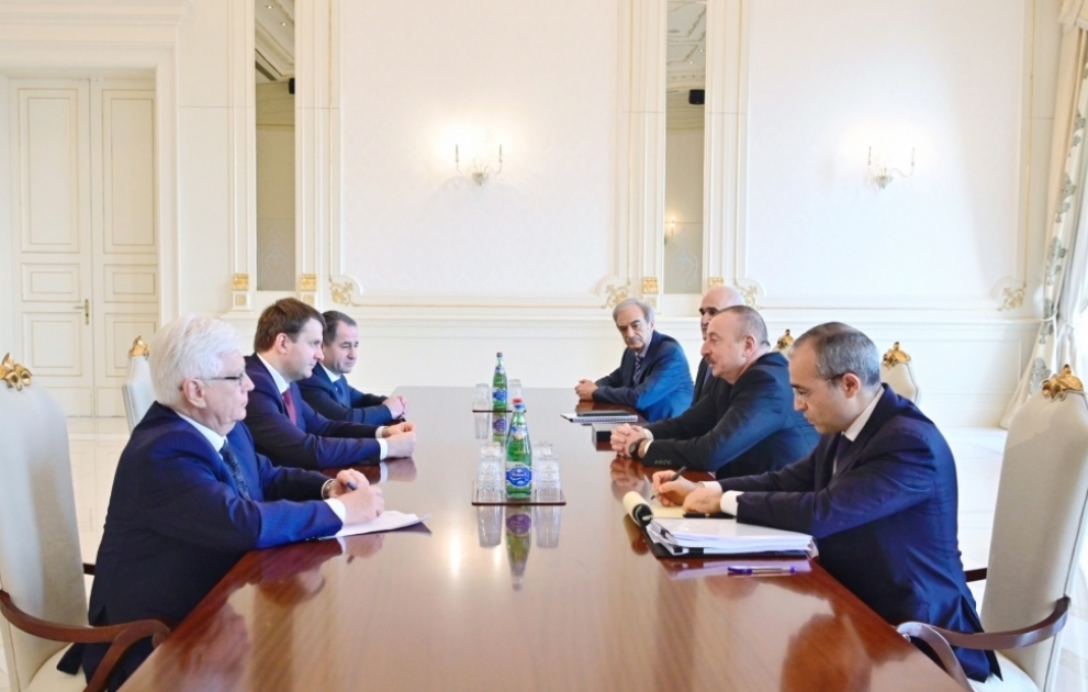 President Ilham Aliyev received delegation led by Russian minister of economic development