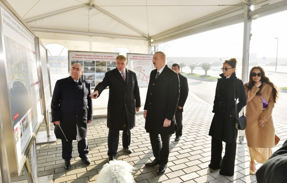 Prezident İlham Əliyev Bakı Ağ Şəhərdə mərkəzi bulvar küçəsinin açılışında iştirak edib