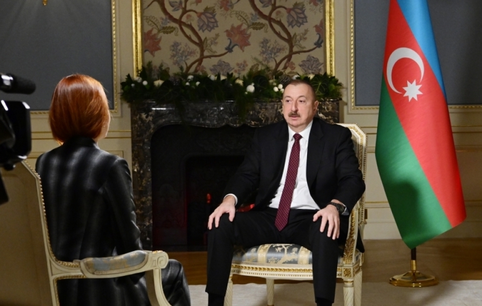 President Ilham Aliyev was interviewed by Rossiya-24 TV channel