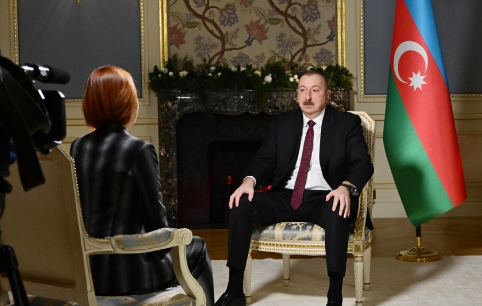 Präsident Ilham Aliyev gibt Interview für TV-Sender “Rossija 24“
