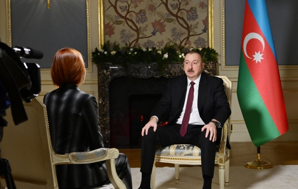 Le président Ilham Aliyev a accordé une interview à la chaîne Rossiya 24
