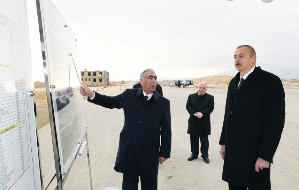 Prezident İlham Əliyev Bakı-Quba-Rusiya Federasiyası ilə dövlət sərhədi yeni avtomobil yolunun tikintisi ilə tanış olub