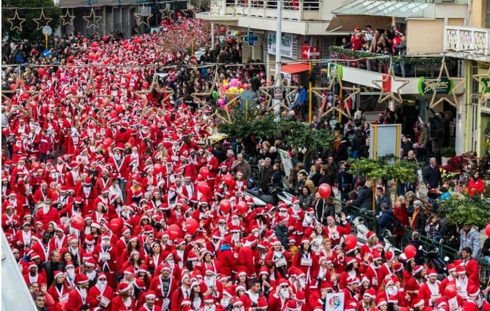 Yunanıstanda “Santa Run” marafonu