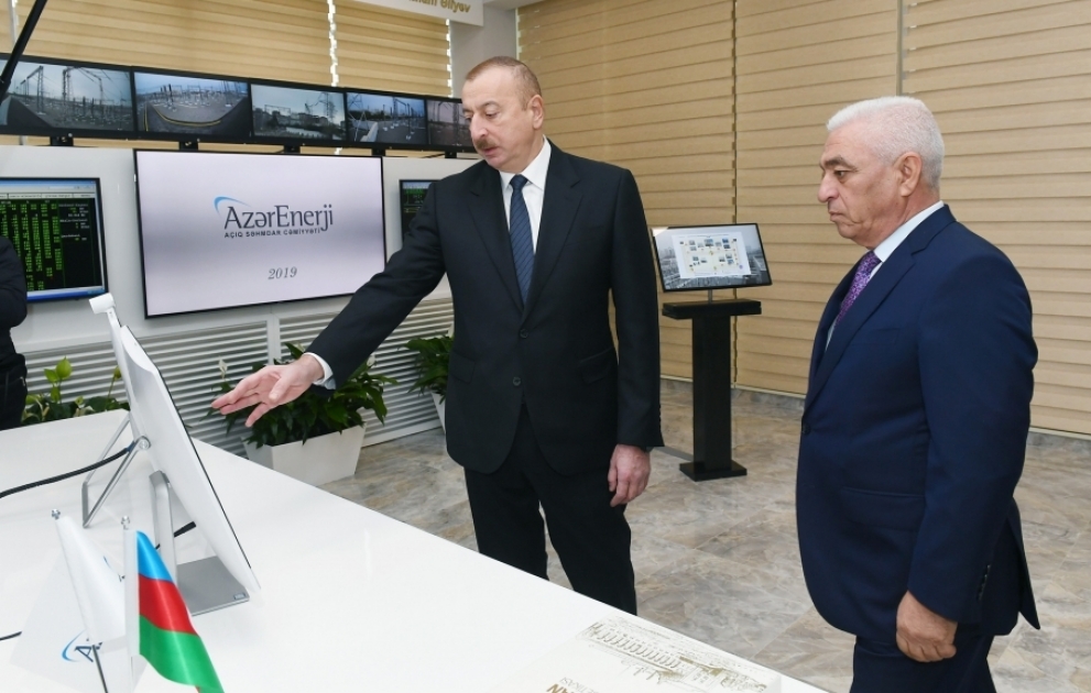 Neues Umspannwerk in Betrieb genommen 
Präsident Ilham Aliyev weiht Unterstation ein