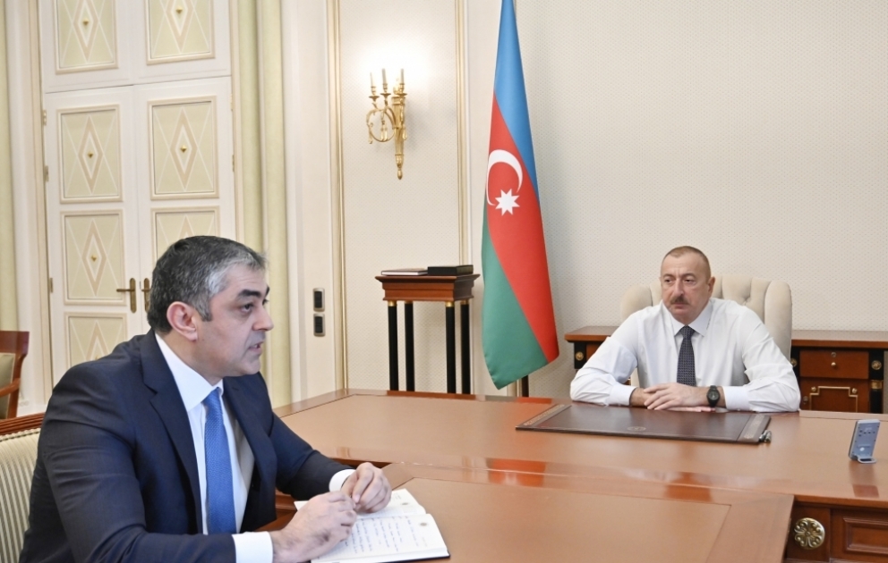 Prezident İlham Əliyev Nəqliyyat, Rabitə və Yüksək Texnologiyalar nazirini qəbul edib