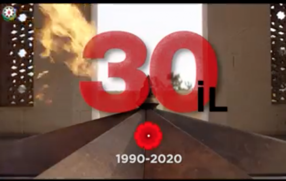 Prezident İlham Əliyevin sosial şəbəkə profillərində 20 Yanvar faciəsinin 30 illiyi ilə bağlı videoçarx yerləşdirilib