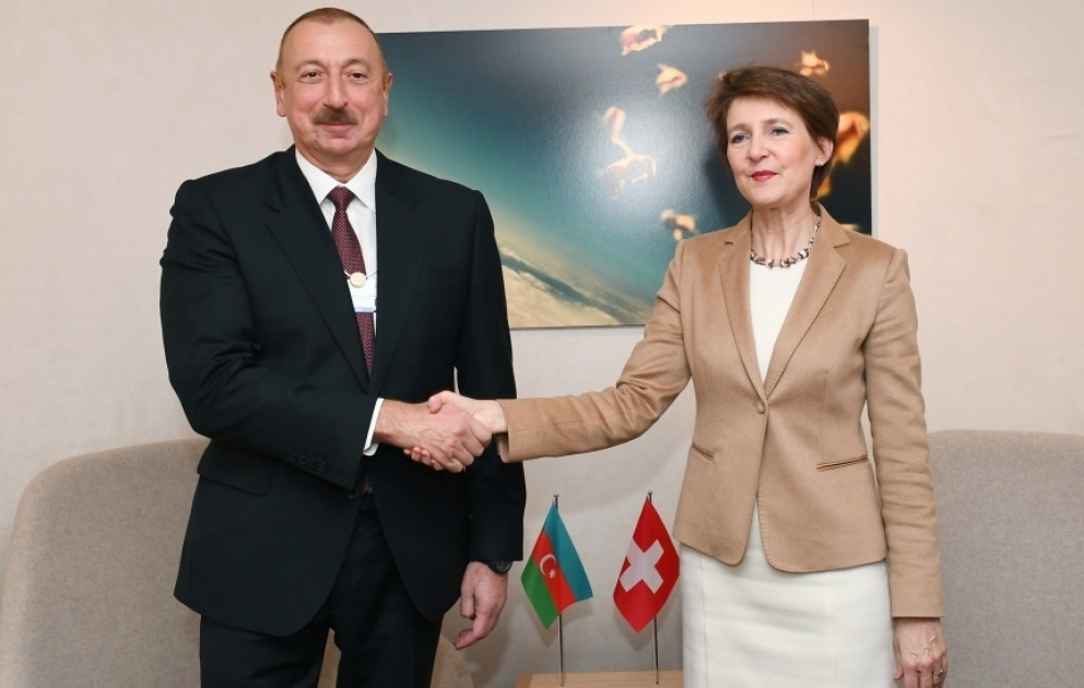 Entretien des présidents azerbaïdjanais et suisse à Davos