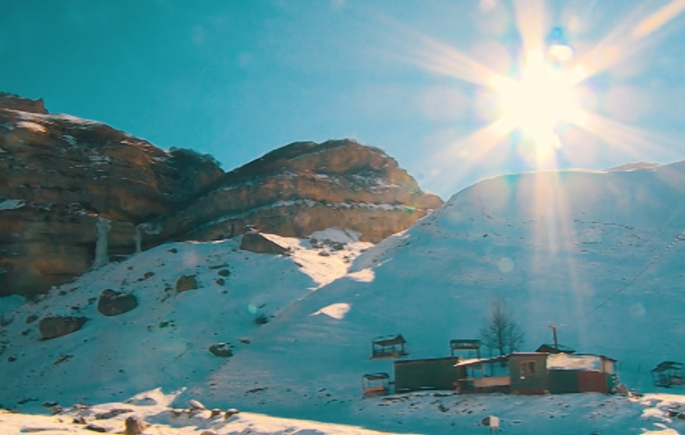 Winter scenic view of Laza village