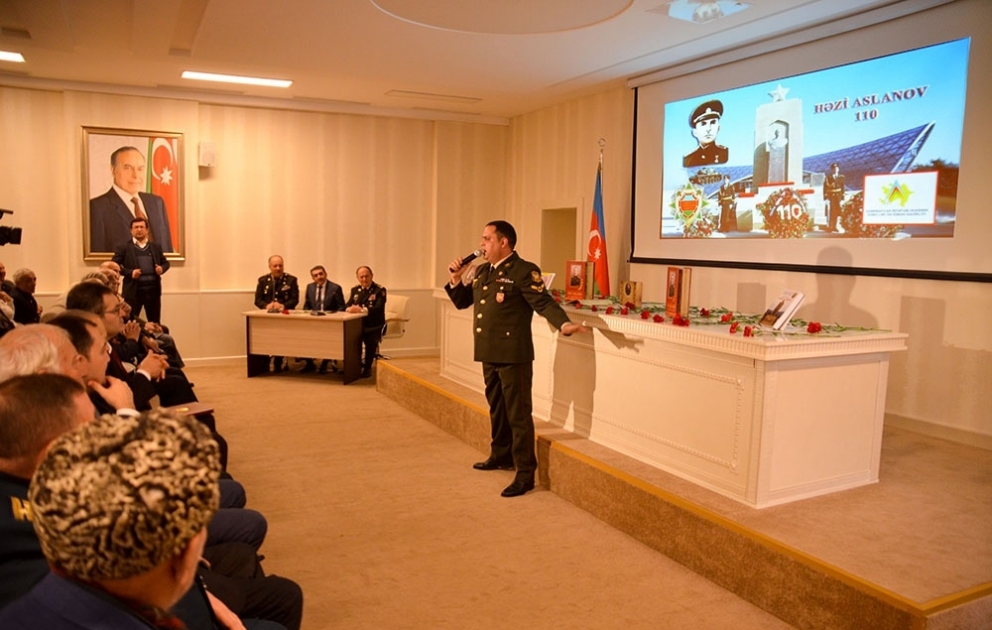 Həzi Aslanovun 110 illiyinə həsr olunan vətənpərvərlik tədbiri keçirilib