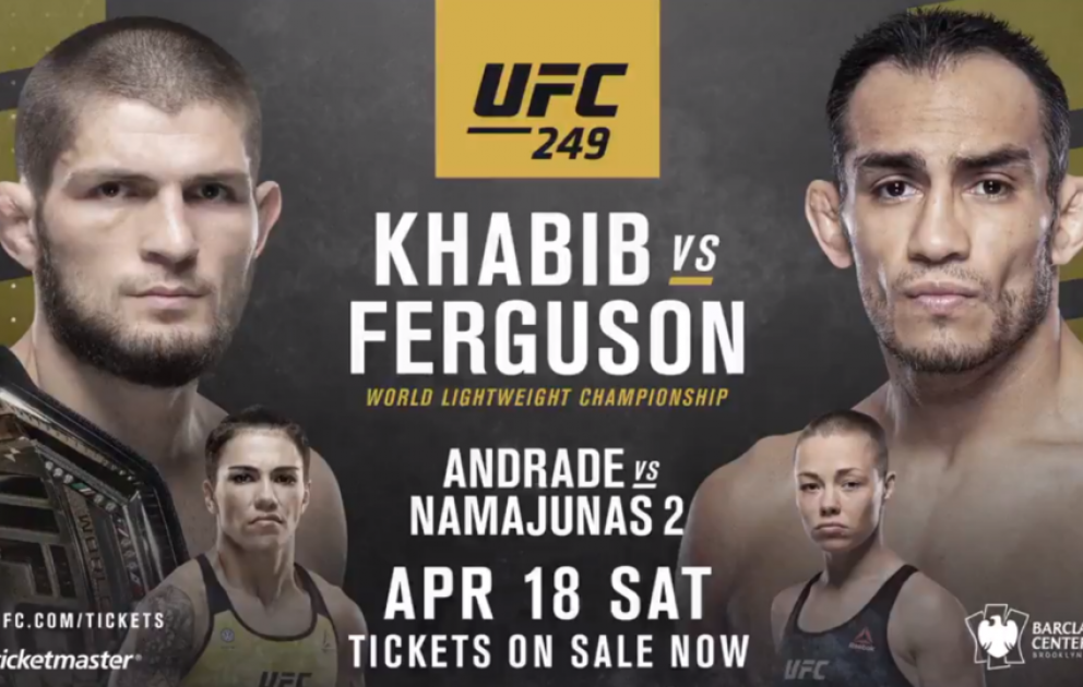 Finally coming down to Brooklyn 
Nurmagomedov - Ferguson: promo video