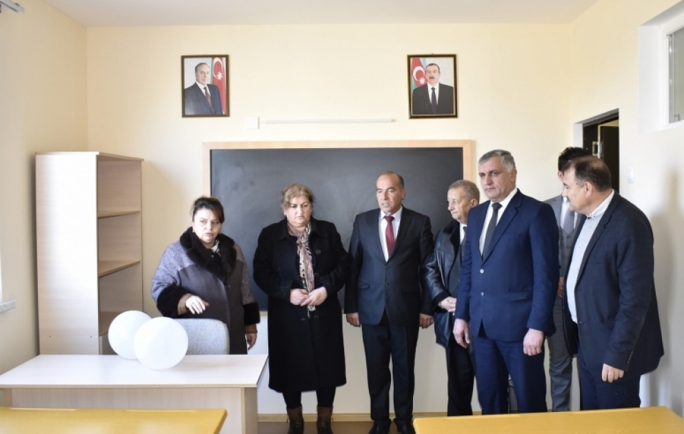 Ağdam rayon Təzəkənd məktəbi üçün quraşdırılan modul tipli bina istifadəyə verilib