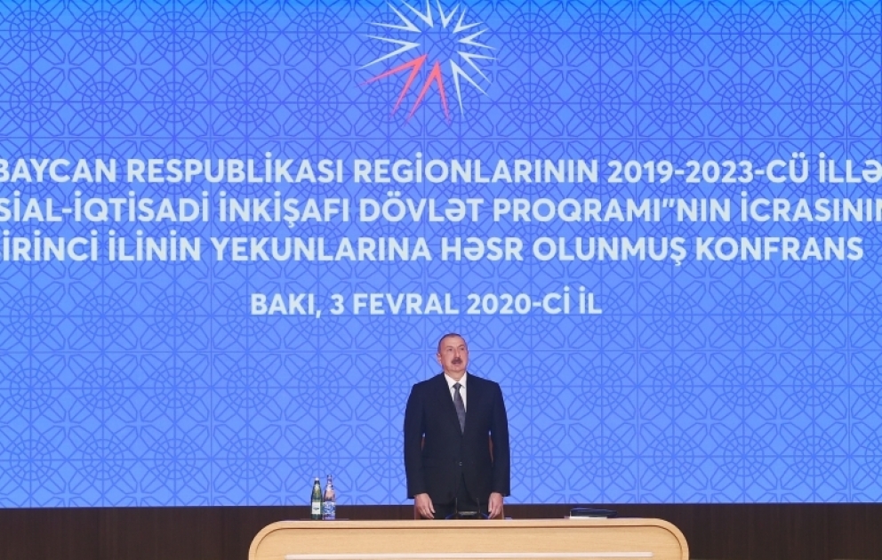Regionların 2019-2023-cü illərdə sosial-iqtisadi inkişafı Dövlət Proqramının icrasının birinci ilinin yekunlarına həsr olunan konfrans keçirilib 
 Prezident İlham Əliyev konfransda iştirak edib