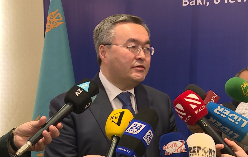 Muxtar Tleuberdi: Qazaxıstan və Azərbaycan Avropa ilə Asiya arasında birləşdirici körpü rolunu oynayır