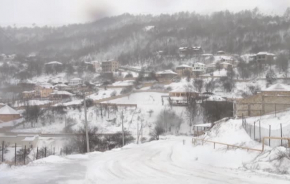 Snowfall in Shamakhi