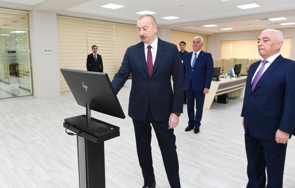 Le président Ilham Aliyev inaugure la sous-station de Dubendi de la Société anonyme ouverte «Azerenerji»