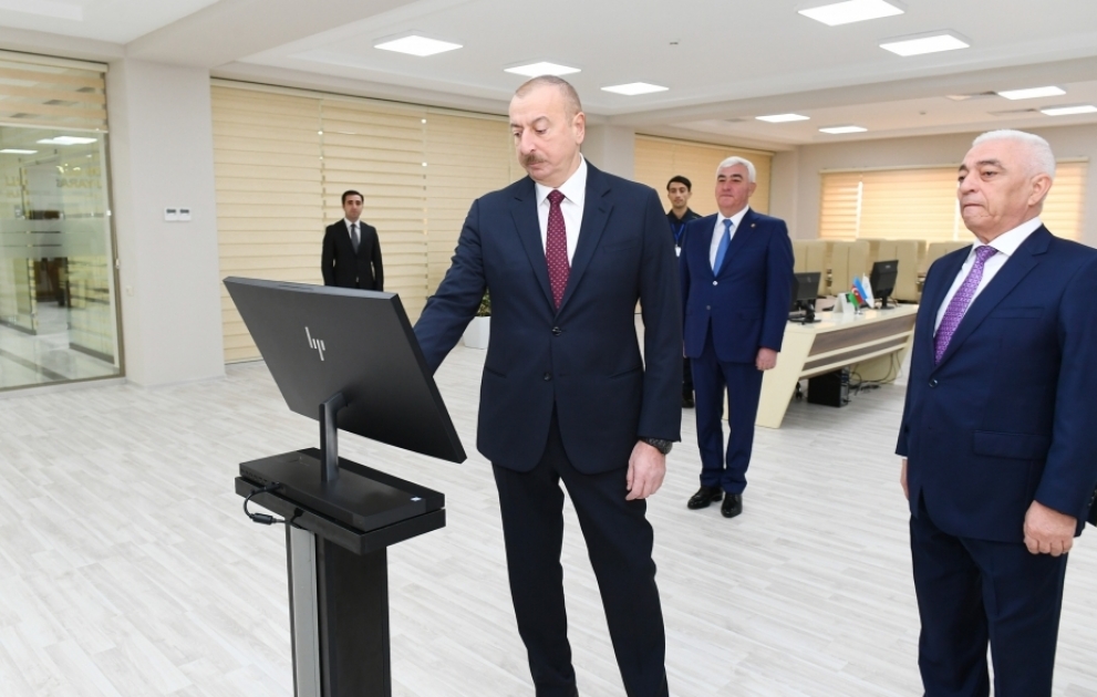 Neues Umspannwerk in Betrieb genommen Präsident Ilham Aliyev weiht Unterstation ein