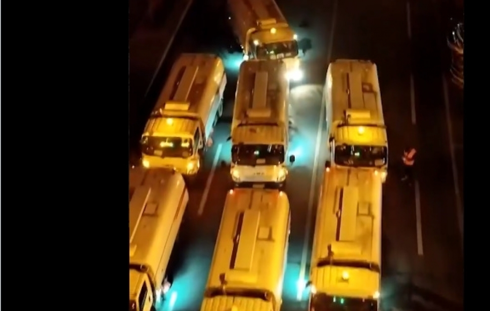 Coronavirus fight: Hundreds of trucks were dispatched to spray disinfectants overnight