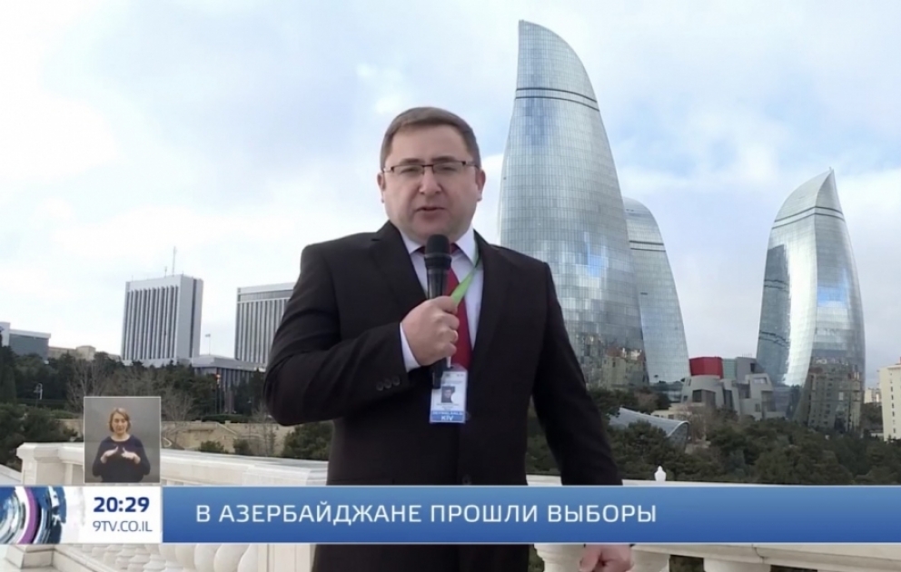 Israel`s 9th channel airs video on parliamentary elections in Azerbaijan