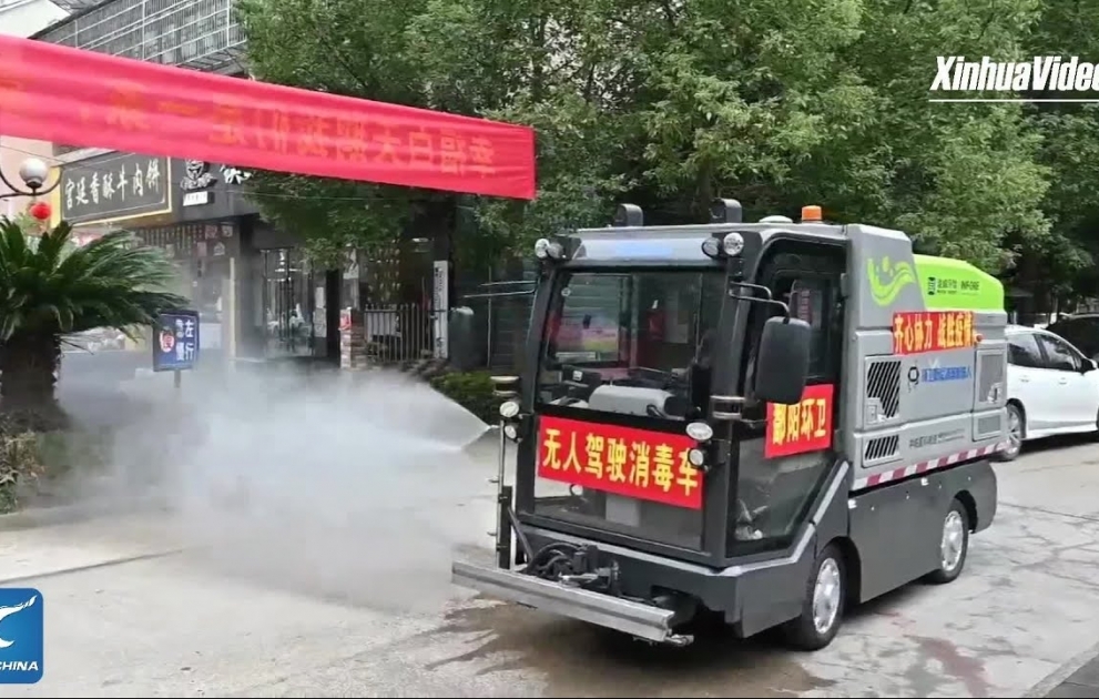 Coronavirus fight: Driverless disinfection truck put into use