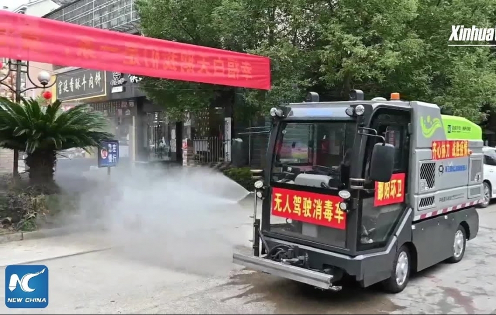 En Chine, la désinfection est effectuée par des voitures robotisées