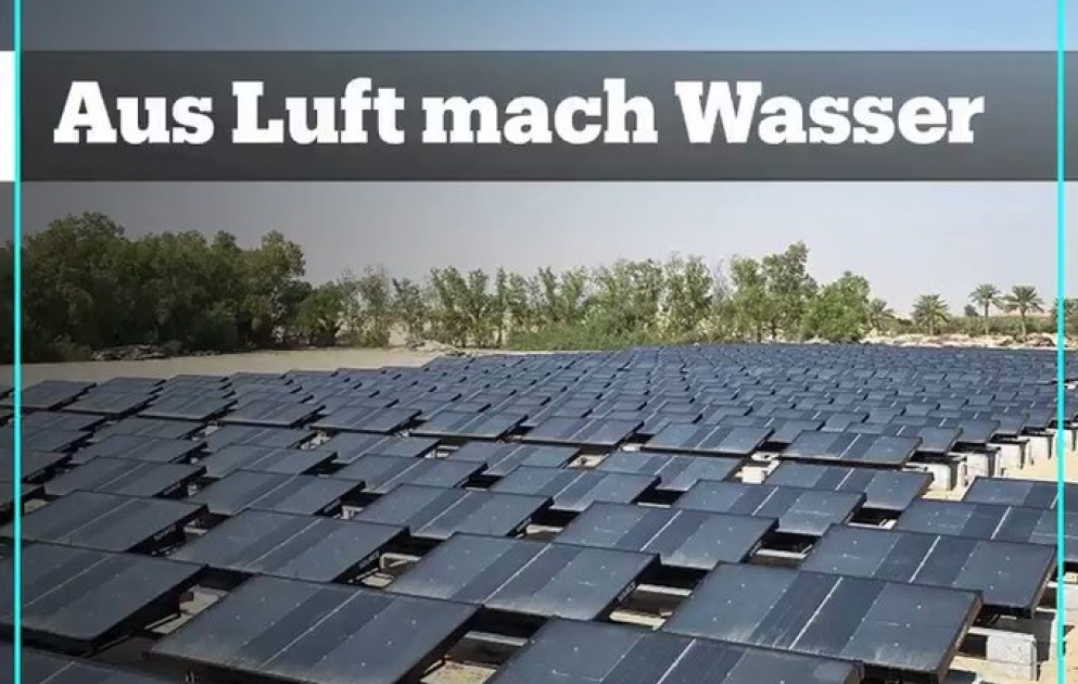 Aus Sonnenlicht und Luft kann Trinkwasser gewonnen werden