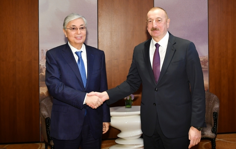 Azerbaijani, Kazakh presidents met in Munich