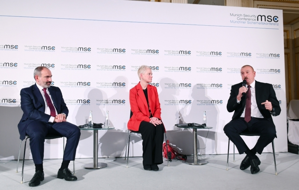 Münxen Təhlükəsizlik Konfransı çərçivəsində Ermənistan-Azərbaycan Dağlıq Qarabağ münaqişəsi ilə bağlı panel müzakirələr keçirilibMüzakirələrdə Azərbaycan Prezidenti İlham Əliyev və Ermənistanın baş naziri Nikol Paşinyan iştirak ediblər