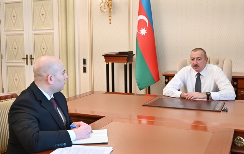 Le président Ilham Aliyev reçoit le président du Conseil d’administration de l’Agence des transports de Bakou