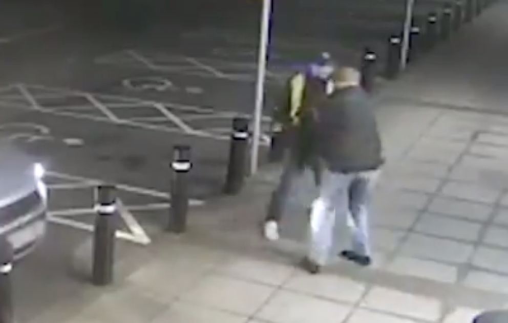 Surveillance footage shows 77-year-old man fight off a would-be robber who tried to steal his cash at an ATM