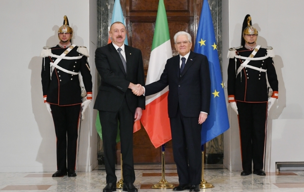 Cérémonie d’accueil officiel du président Ilham Aliyev à Rome
