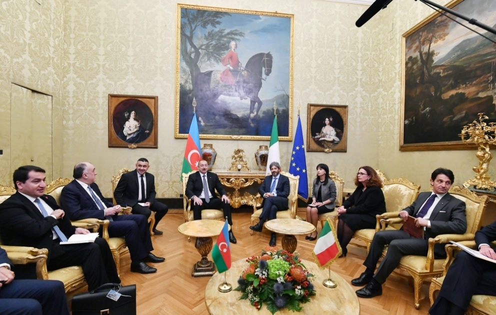 Rencontre du président azerbaïdjanais avec le président de la Chambre des Députés italienne