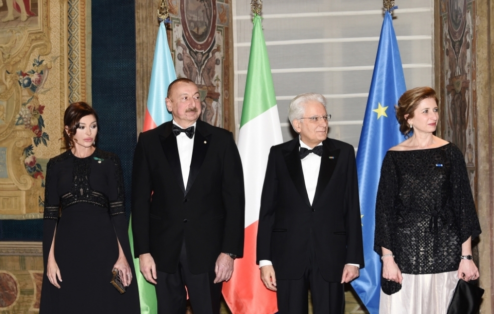 State dinner hosted in honor of President Ilham Aliyev in Rome