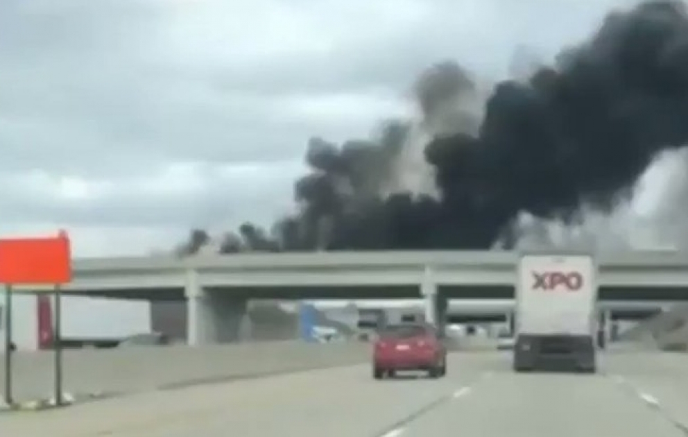 A tanker truck carrying jet fuel exploded after overturning on an interstate ramp in Indianapolis